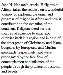 Introductory Essay_The African Experience